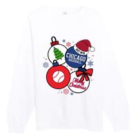 Merry Christmas Chicago Baseball Est 1876 Premium Crewneck Sweatshirt