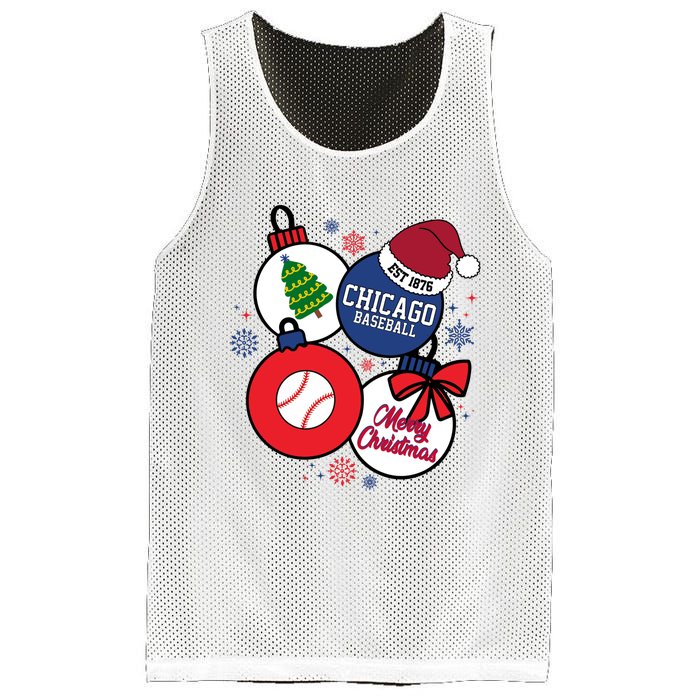 Merry Christmas Chicago Baseball Est 1876 Mesh Reversible Basketball Jersey Tank