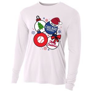 Merry Christmas Chicago Baseball Est 1876 Cooling Performance Long Sleeve Crew