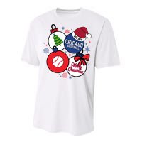 Merry Christmas Chicago Baseball Est 1876 Performance Sprint T-Shirt