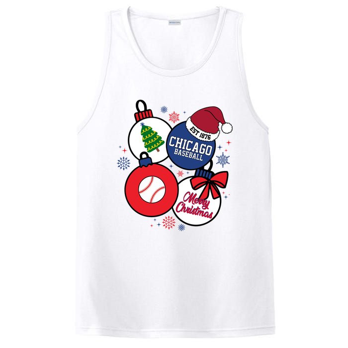 Merry Christmas Chicago Baseball Est 1876 PosiCharge Competitor Tank