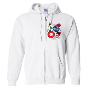 Merry Christmas Chicago Baseball Est 1876 Full Zip Hoodie