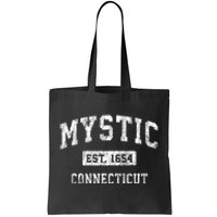 Mystic Connecticut Ct Vintage Established Sports Tote Bag