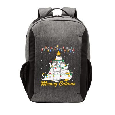 Meowy Catmas Cat Christmas Tree Xmas Funny Santa Vector Backpack