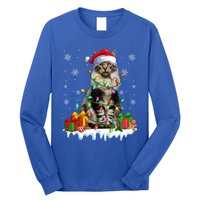 Maine Coon Cat Xmas Light Christmas Kitten Lover Funny Gift Long Sleeve Shirt