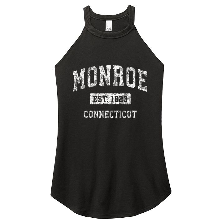 Monroe Connecticut Ct Vintage Established Women's Perfect Tri Rocker Tank