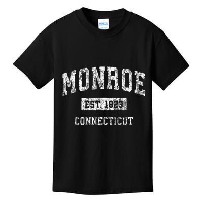 Monroe Connecticut Ct Vintage Established Kids T-Shirt