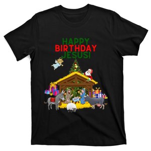 Merry Christmas Christian Happy Birthday Jesus Christ Xmas T-Shirt