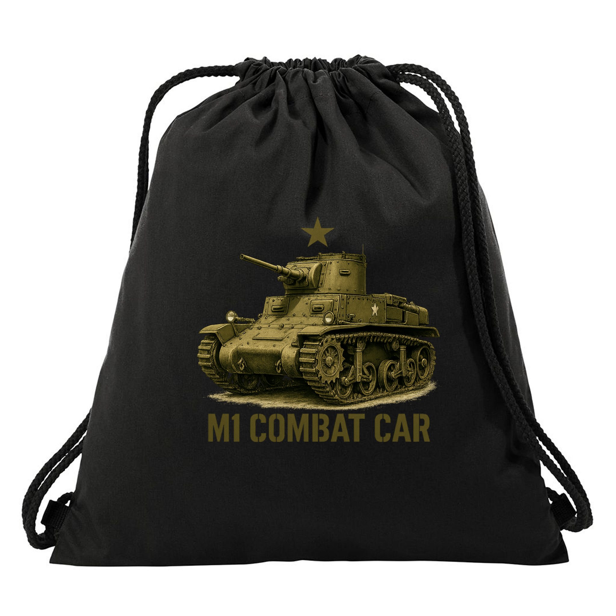 M1 Combat Car Drawstring Bag
