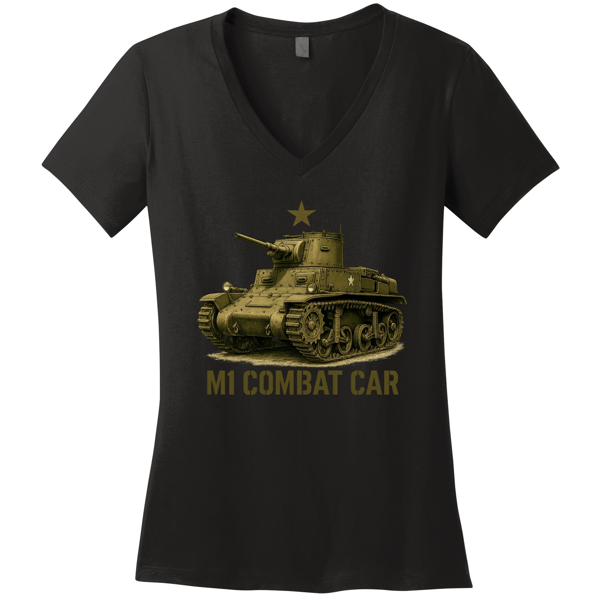 M1 Combat Car Women's V-Neck T-Shirt