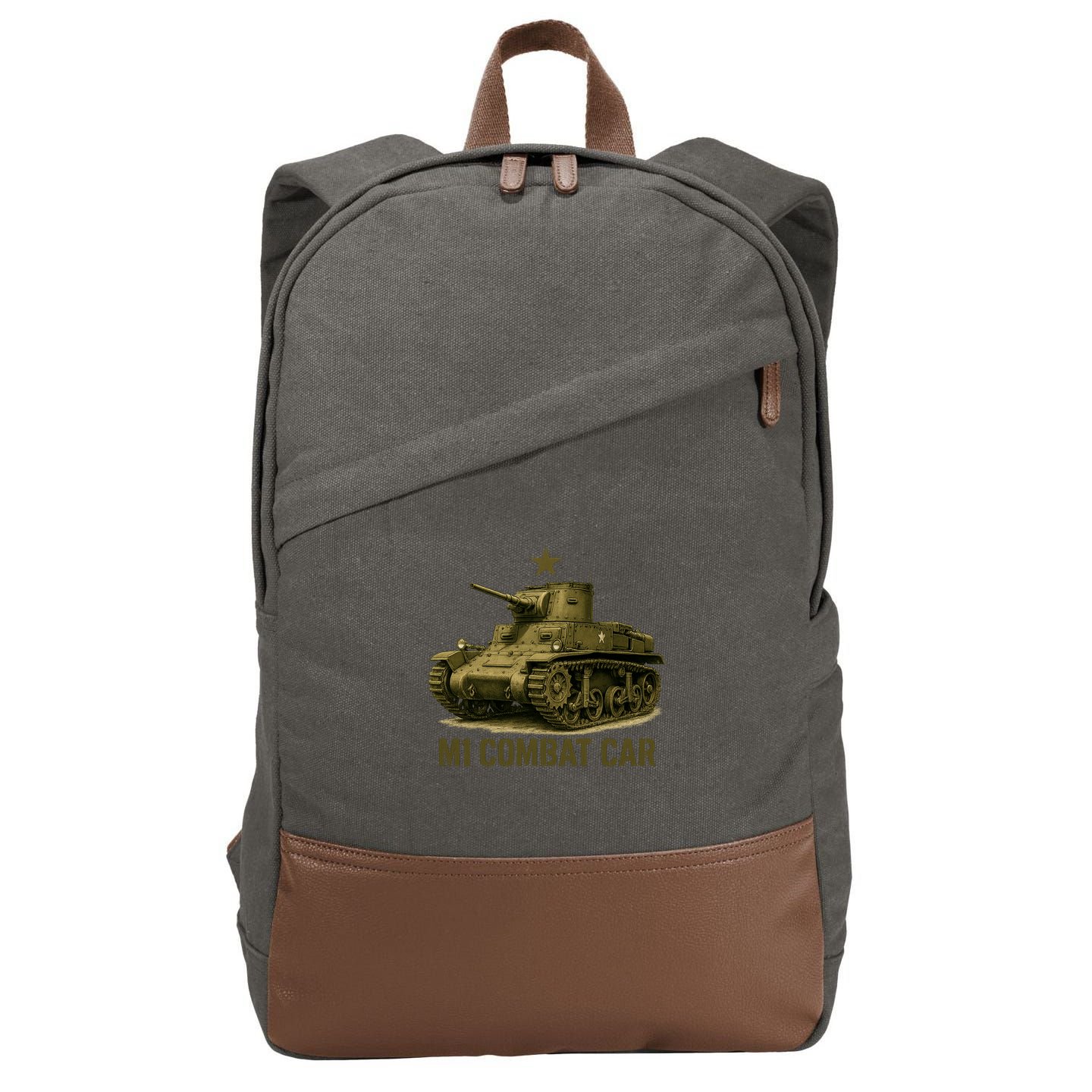 M1 Combat Car Cotton Canvas Backpack
