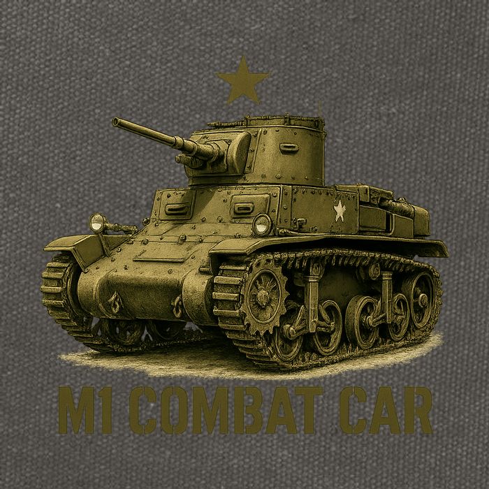 M1 Combat Car Cotton Canvas Backpack