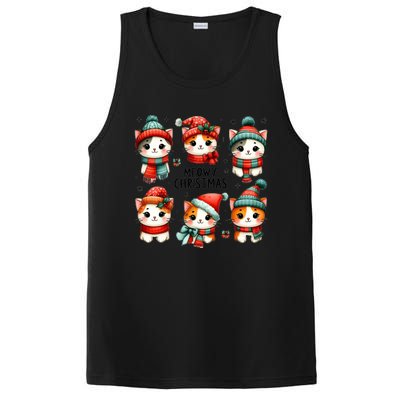 Meowy Christmas Cats Cute Merry Xmas Kitten Cat Graphic Gift PosiCharge Competitor Tank