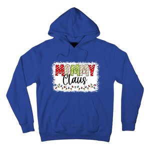 Mommy Claus Cool Gift Christmas Light Pajama Family Matching Cool Gift Hoodie