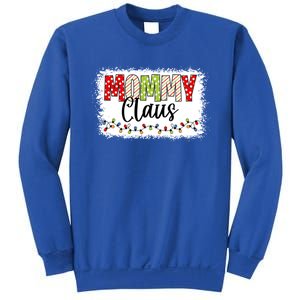 Mommy Claus Cool Gift Christmas Light Pajama Family Matching Cool Gift Sweatshirt