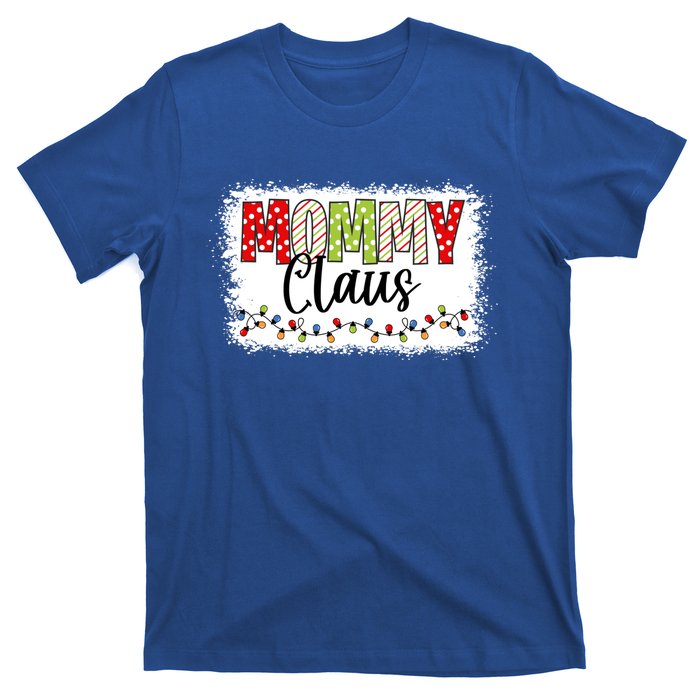 Mommy Claus Cool Gift Christmas Light Pajama Family Matching Cool Gift T-Shirt