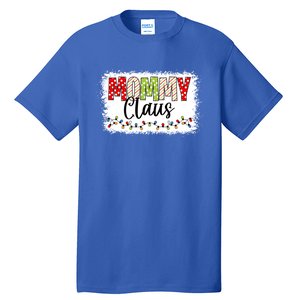 Mommy Claus Cool Gift Christmas Light Pajama Family Matching Cool Gift Tall T-Shirt