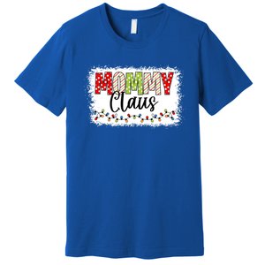 Mommy Claus Cool Gift Christmas Light Pajama Family Matching Cool Gift Premium T-Shirt