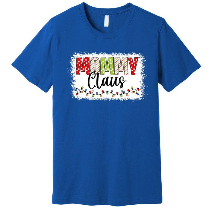 Mommy Claus Cool Gift Christmas Light Pajama Family Matching Cool Gift Premium T-Shirt