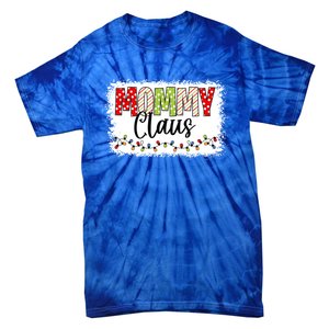 Mommy Claus Cool Gift Christmas Light Pajama Family Matching Cool Gift Tie-Dye T-Shirt