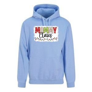 Mommy Claus Cool Gift Christmas Light Pajama Family Matching Cool Gift Unisex Surf Hoodie