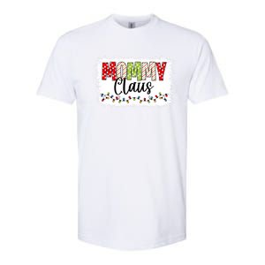 Mommy Claus Cool Gift Christmas Light Pajama Family Matching Cool Gift Softstyle CVC T-Shirt