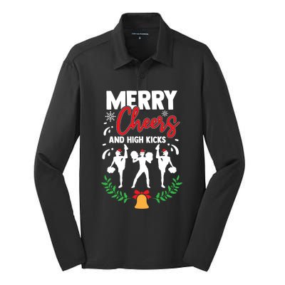 Merry Christmas Cheerleading Cheerleader Cheer Dance Holiday Silk Touch Performance Long Sleeve Polo