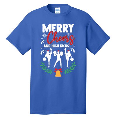 Merry Christmas Cheerleading Cheerleader Cheer Dance Holiday Tall T-Shirt