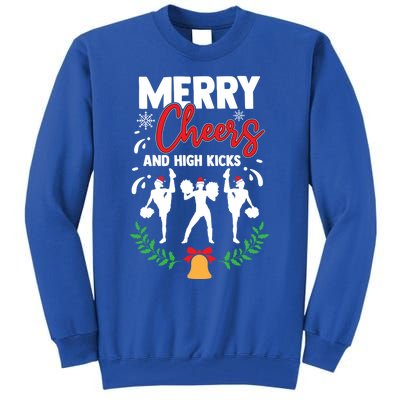 Merry Christmas Cheerleading Cheerleader Cheer Dance Holiday Tall Sweatshirt