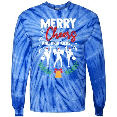 Merry Christmas Cheerleading Cheerleader Cheer Dance Holiday Tie-Dye Long Sleeve Shirt