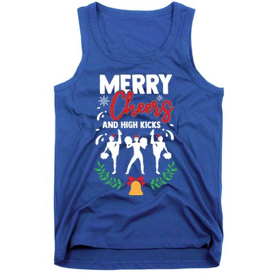 Merry Christmas Cheerleading Cheerleader Cheer Dance Holiday Tank Top