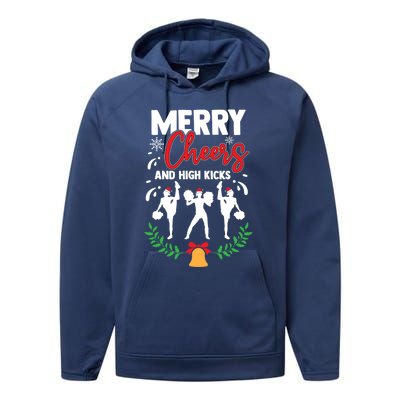 Merry Christmas Cheerleading Cheerleader Cheer Dance Holiday Performance Fleece Hoodie