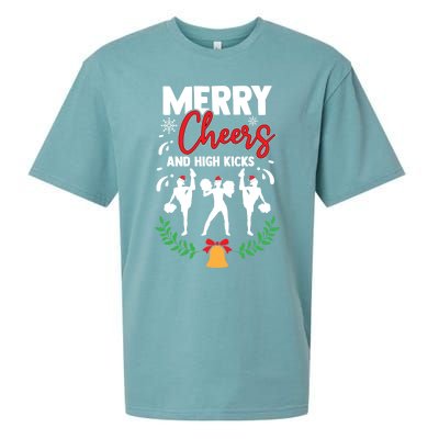 Merry Christmas Cheerleading Cheerleader Cheer Dance Holiday Sueded Cloud Jersey T-Shirt