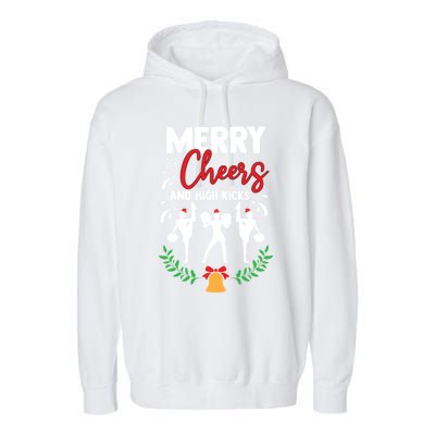 Merry Christmas Cheerleading Cheerleader Cheer Dance Holiday Garment-Dyed Fleece Hoodie