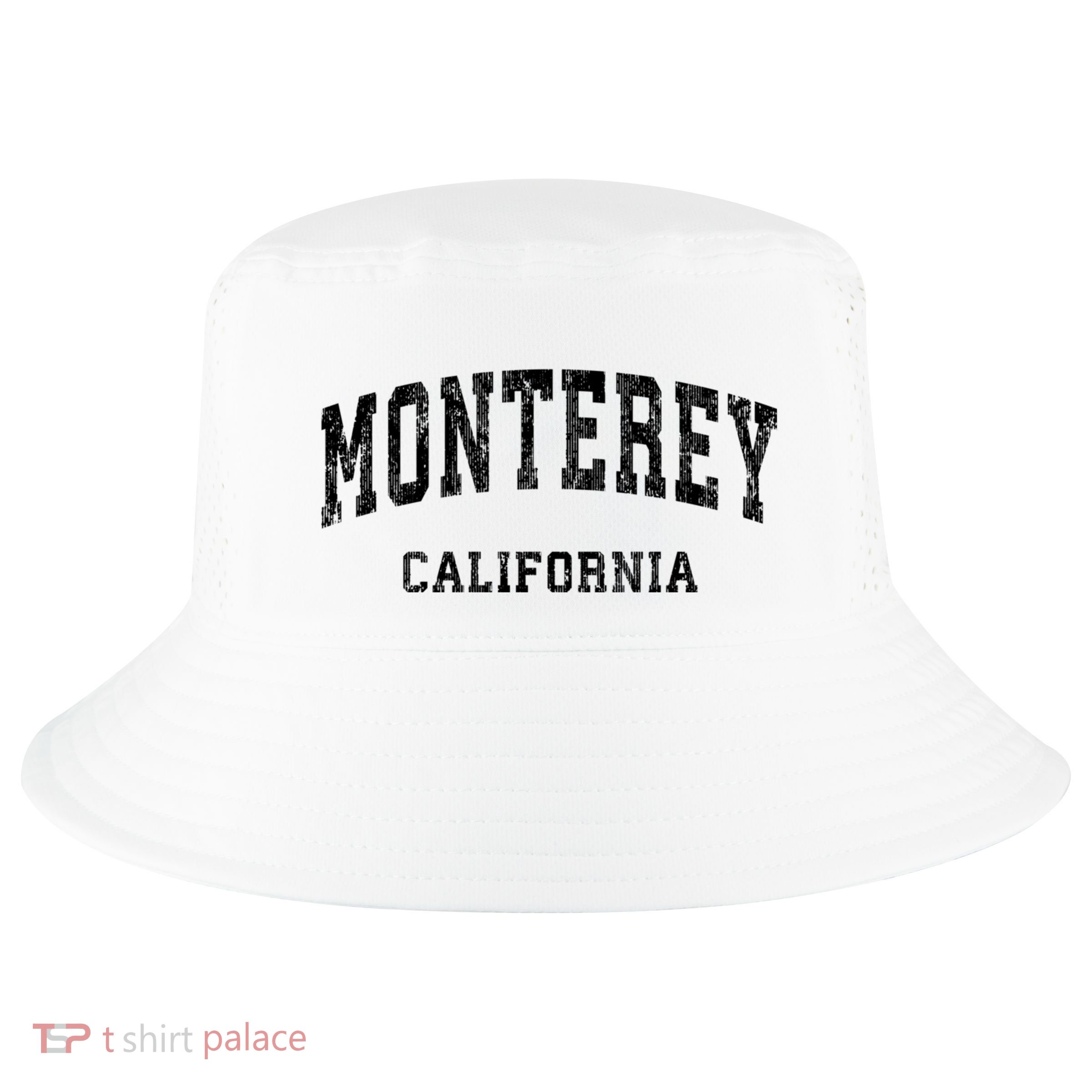 Monterey California Ca Vintage Varsity Sports Design Cool Comfort Performance Bucket Hat