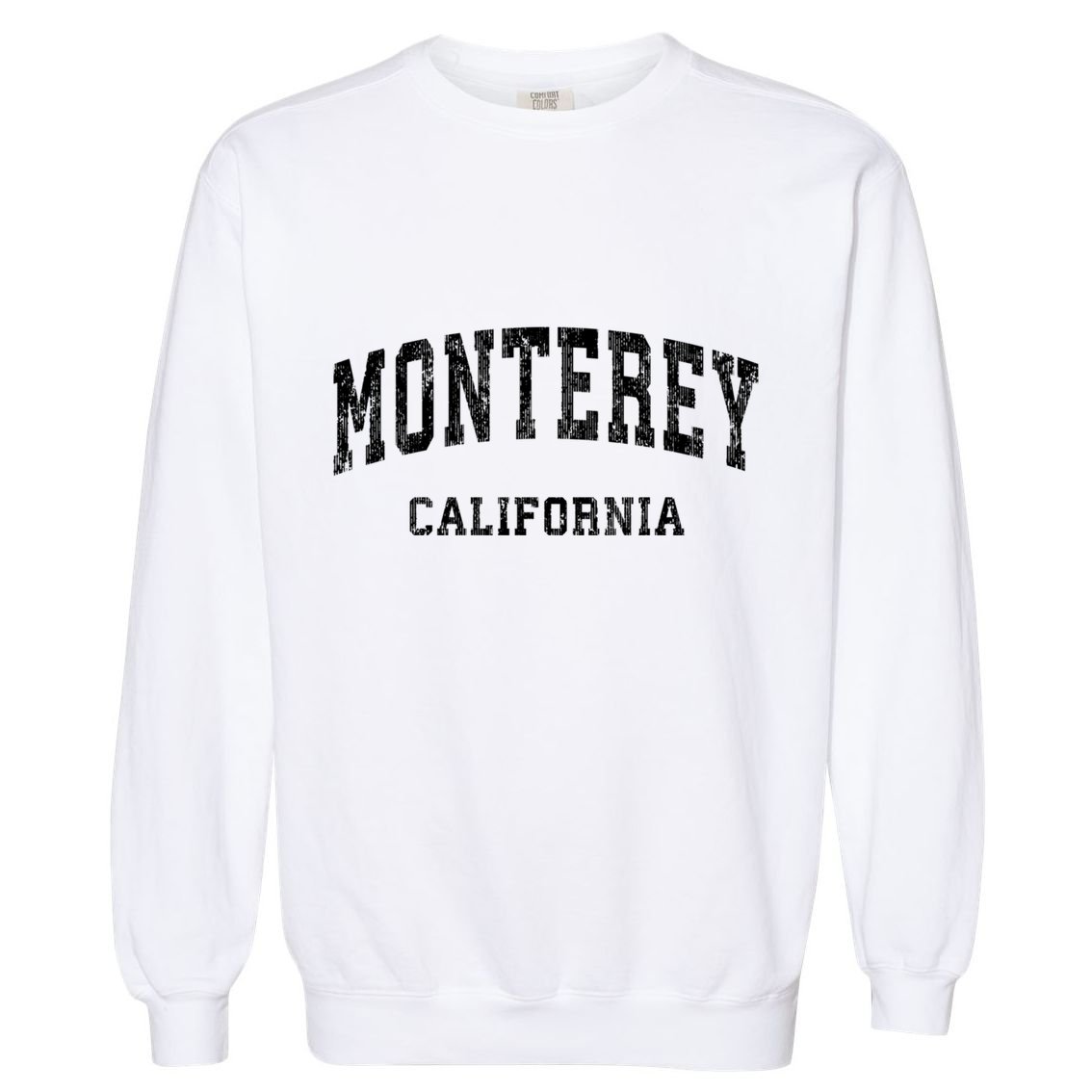 Monterey California Ca Vintage Varsity Sports Design Garment-Dyed Sweatshirt