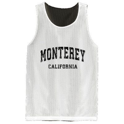 Monterey California Ca Vintage Varsity Sports Design Mesh Reversible Basketball Jersey Tank