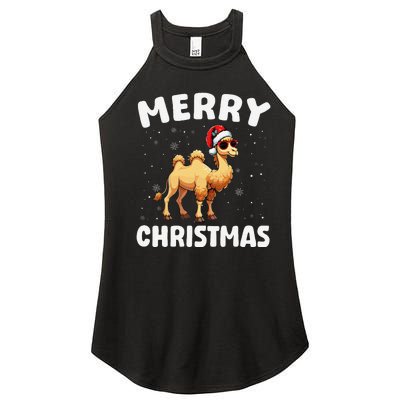 Merry Christmas Camel Merry Xmas Funny Women’s Perfect Tri Rocker Tank