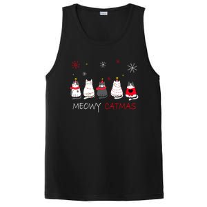 Meowy Catmas Christmas Funny Cats Gift PosiCharge Competitor Tank