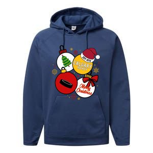 Merry Christmas Calgary Hockey Est 1972 Performance Fleece Hoodie