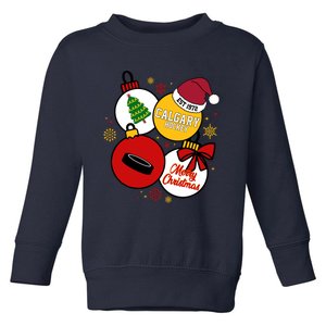 Merry Christmas Calgary Hockey Est 1972 Toddler Sweatshirt