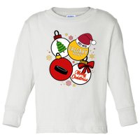 Merry Christmas Calgary Hockey Est 1972 Toddler Long Sleeve Shirt