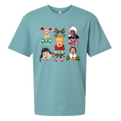 Merry Christmas Coquette Bow Comedy Movie Kevin Buddy Ralphie Sueded Cloud Jersey T-Shirt