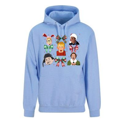 Merry Christmas Coquette Bow Comedy Movie Kevin Buddy Ralphie Unisex Surf Hoodie