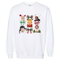 Merry Christmas Coquette Bow Comedy Movie Kevin Buddy Ralphie Garment-Dyed Sweatshirt