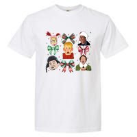 Merry Christmas Coquette Bow Comedy Movie Kevin Buddy Ralphie Garment-Dyed Heavyweight T-Shirt