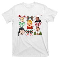 Merry Christmas Coquette Bow Comedy Movie Kevin Buddy Ralphie T-Shirt