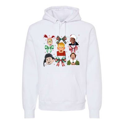 Merry Christmas Coquette Bow Comedy Movie Kevin Buddy Ralphie Premium Hoodie