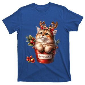 Meowy Christmas Cute Cat Merry Xmas Holiday Graphic Gift T-Shirt