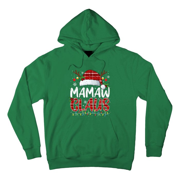 Mamaw Claus Christmas Lights Pajama Family Matching Hoodie